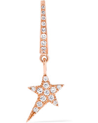 Diane Kordas 18 Karat Rose Gold Diamond Earring One Size