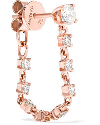 Anita Ko 18 Karat Rose Gold Diamond Earring One Size