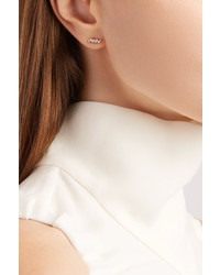 Suzanne Kalan 18 Karat Rose Gold Diamond Earrings
