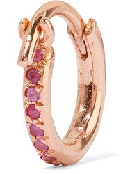 Ileana Makri 18 Karat Rose Gold Sapphire Hoop Earrings