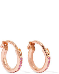 Ileana Makri 18 Karat Rose Gold Sapphire Hoop Earrings