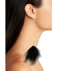 Ettika 18k Gold Plated Chain Pom Shoulder Duster Earrings