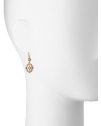Penny Preville 18k Rose Gold Diamond Oval Drop Earrings