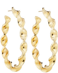 Roberto Coin 18k Yellow Gold Twisted Round Hoop Earrings