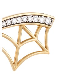 Gisele For Eshvi 18kt Gold And Diamond Web Earrings