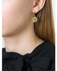 Aurelie Bidermann 18kt Gold Clover Sapphire Earrings