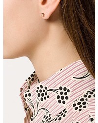 Delfina Delettrez 18kt Gold Dots Solitaire Diamond Earrings