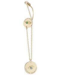 Delfina Delettrez 18kt Gold Earring With Emerald And Sapphire