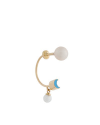 Delfina Delettrez 18kt Gold Moon Piercing Earring