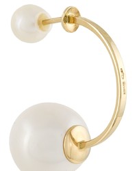 Delfina Delettrez 18kt Gold Pearl Hoop Diamond Earrings