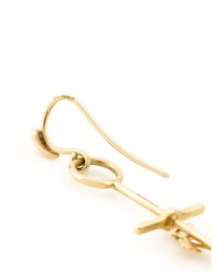 Natasha Zinko 18kt Yellow Gold Anchor Curved Earring
