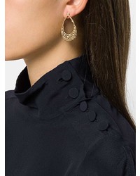 Aurelie Bidermann 18kt Yellow Gold Diamond Vintage Lace Earrings