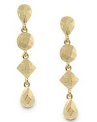 2028 Gold Tone Linear Triple Drop Earrings