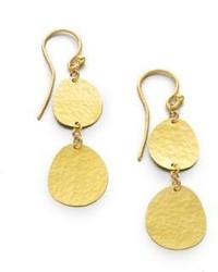 Gurhan 24k Yellow Gold Disc Drop Earrings