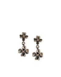 Ugo Cacciatori 9kt Gold And Diamond Tiny Clover Earrings