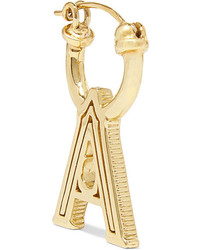 Ellery A Z Alphabet Gold Plated Earring
