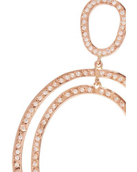 Ileana Makri Again Double 18 Karat Rose Gold Diamond Earrings