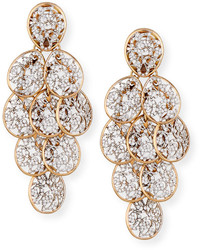 Pomellato Arabesque Diamond Chandelier Earrings In 18k Rose Gold