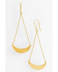 Argentovivo Argento Vivo Hammered Crescent Drop Earrings