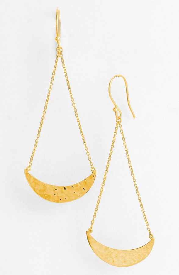 Argento Vivo Curb Chain Linear Earrings in Metallic