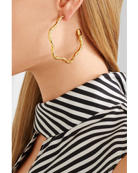 Aurelie Bidermann Aurlie Bidermann Tao Gold Plated Hoop Earrings One Size