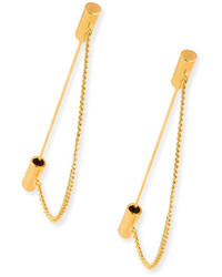 Balenciaga Bar Stud Chain Earrings