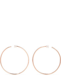 Anita Ko Bardot 18 Karat Rose Gold Diamond Hoop Earrings