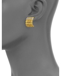 Roberto Coin Bonsai Diamond 18k Yellow Gold 18k White Gold Stud Earrings