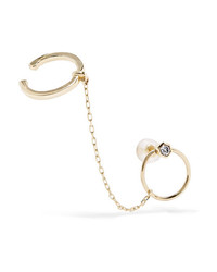 Hirotaka Bow 10 Karat Gold Diamond Earring