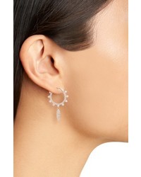 Nadri Cardamom Charm Hoop Earrings