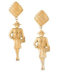 Chanel Vintage Mademoiselle Coco Clip On Earrings