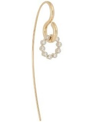 Charlotte Chesnais Fine Jewellery Swing Hook Diamond White Yellow Gold Earring