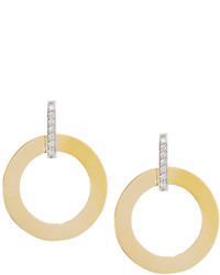 Roberto Coin Chic Shine Round 18k Yellow Gold Diamond Drop Earrings