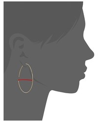 Rebecca Minkoff Circle Hoop With Thread Earrings Earring