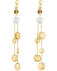 Roberto Coin Classic 18k Yellow Gold Diamond Double Strand Dangle Earrings