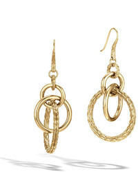 John Hardy Classic Chain 18k Gold Orbital Earrings