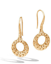 John Hardy Classic Chain Small Open Circle Drop Earrings In 18k Gold