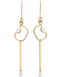 Meadowlark Clio 9 Karat Gold Pearl Earrings