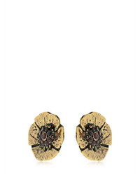 Alcozer & J Cloe Clip On Earrings With Garnets