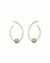 Alexis Bittar Coiled Pearly Hoop Earrings