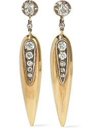 Fred Leighton Collection 18 Karat Gold Diamond Earrings