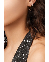 Andrea Fohrman Crescent 18 Karat Gold Diamond Hoop Earring