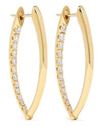 Melissa Kaye Cristina Medium 18 Karat Gold Diamond Earrings