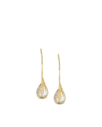Wouters & Hendrix Gold Crows Claw Rutilated Quartz Earrings