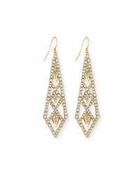 Alexis Bittar Crystal Encrusted Drop Earrings Golden