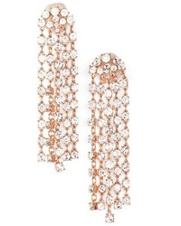 Oscar de la Renta Crystal Tassel Drop Earrings