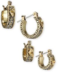 House Of Harlow Dakota Huggie Hoop Earrings Set Of Two