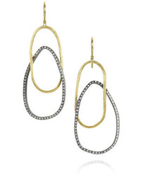 Todd Reed Dangle Earrings In 18k Gold Silver With Diamonds