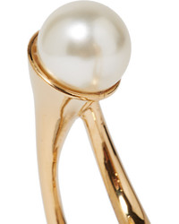 Chloé Darcey Gold Plated Faux Pearl Earrings One Size