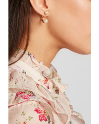 Chloé Darcey Gold Tone Swarovski Pearl Earrings One Size